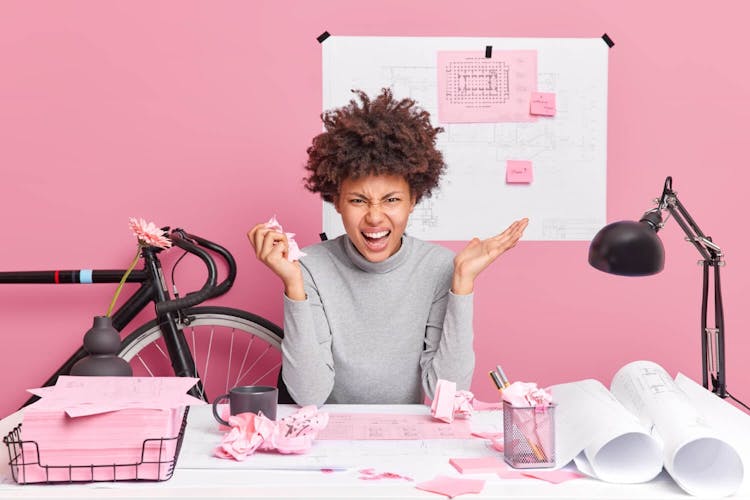 A Girl with Obsessive-Compulsive Personality Disorder on Desk