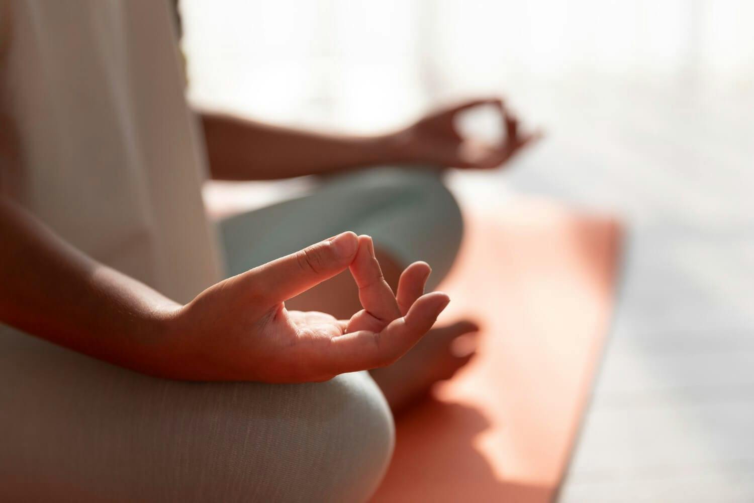 a young girl is meditating to get rid of depression in life