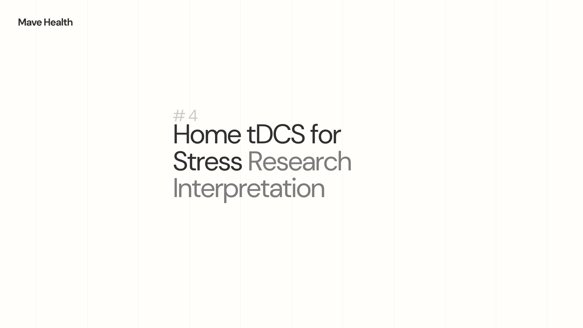 research interpretation Home tDCS for stress