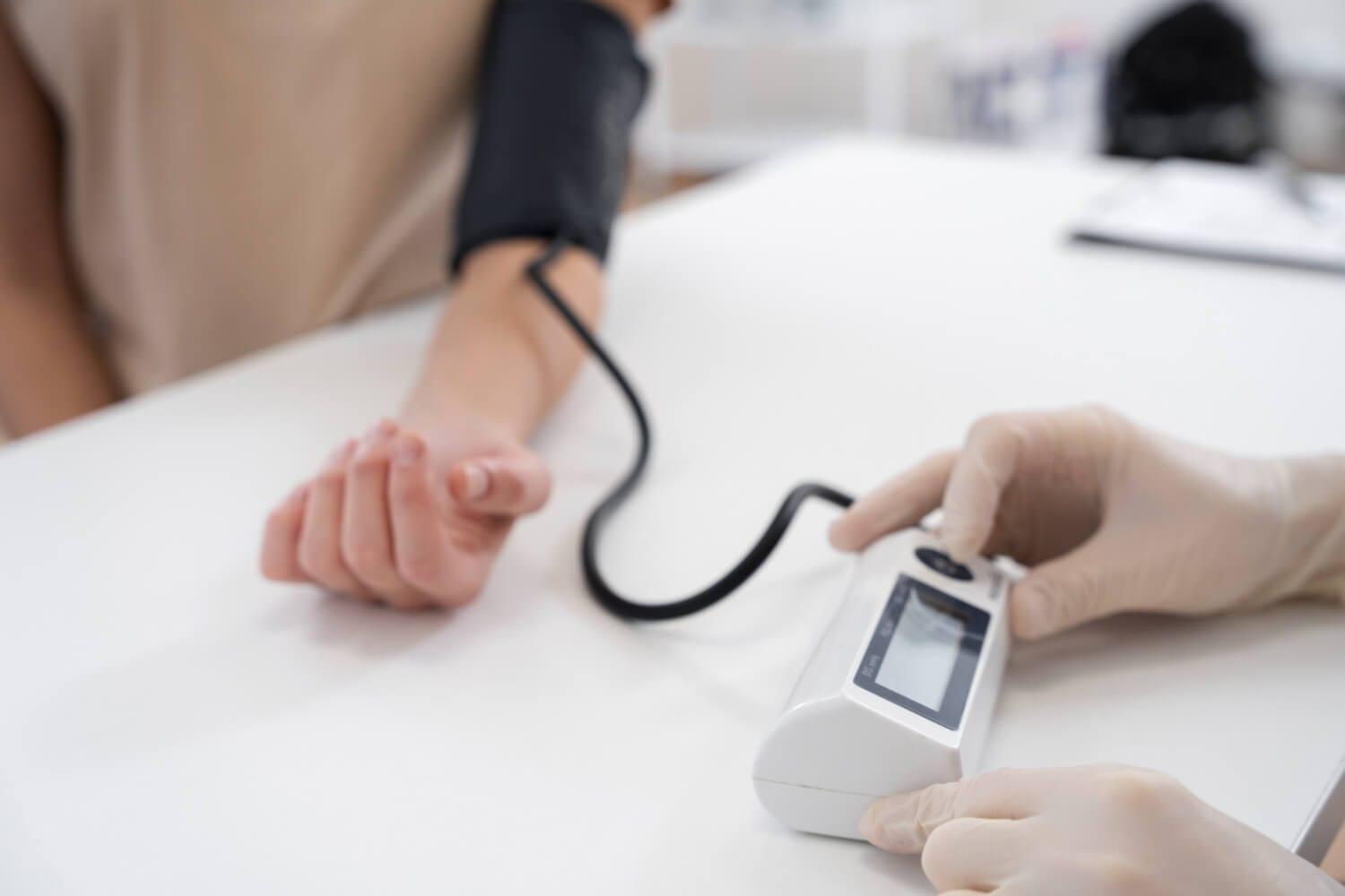 Doctor performing routine medical checkup with a lady who is having a depression symptoms