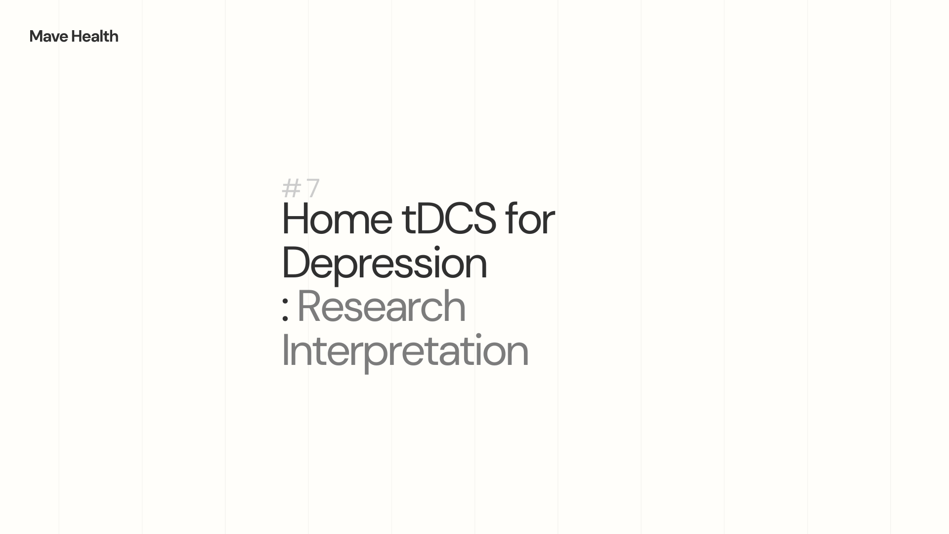 Home tDCS for Depression