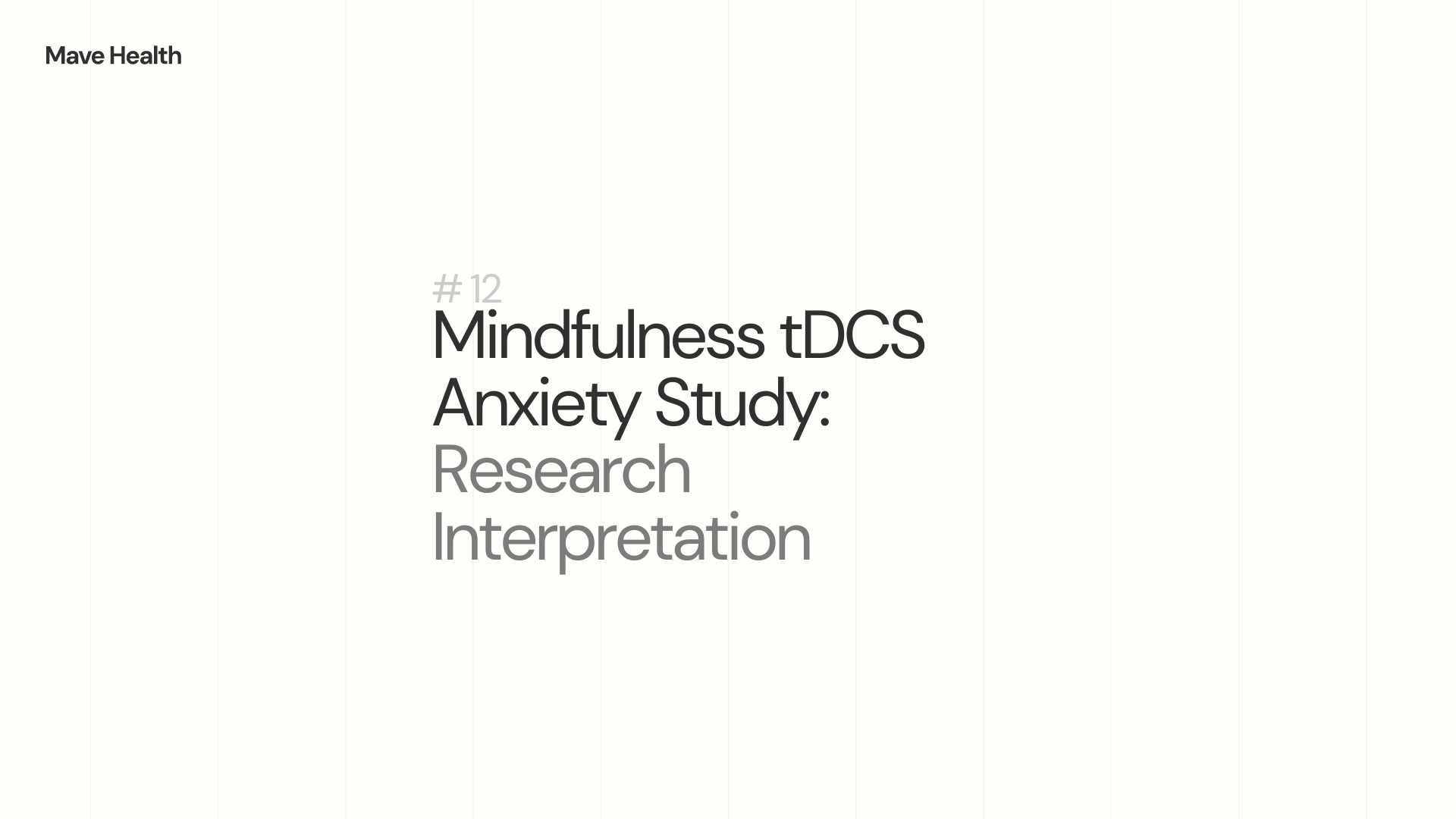 Mindfulness tDCS Anxiety Study