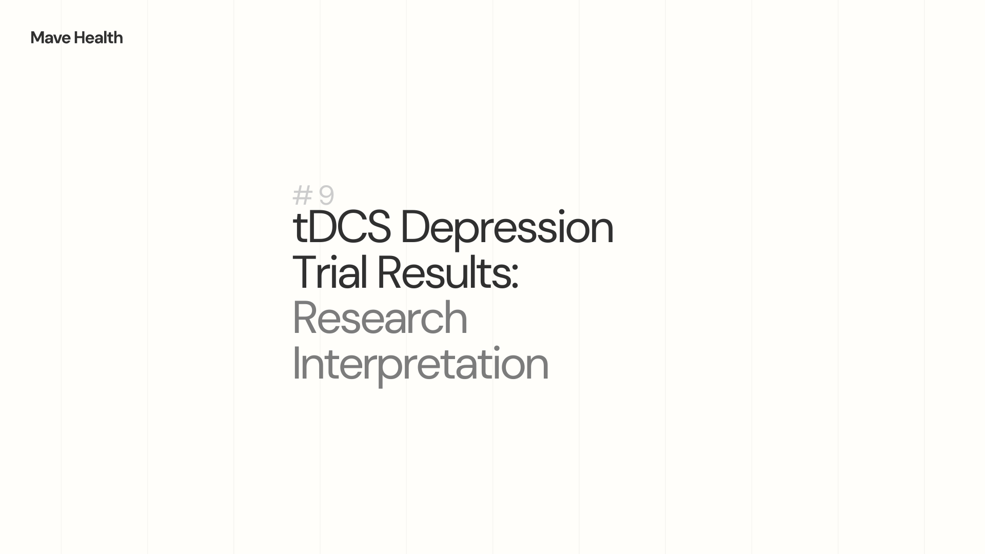 tDCS Depression Trial Results