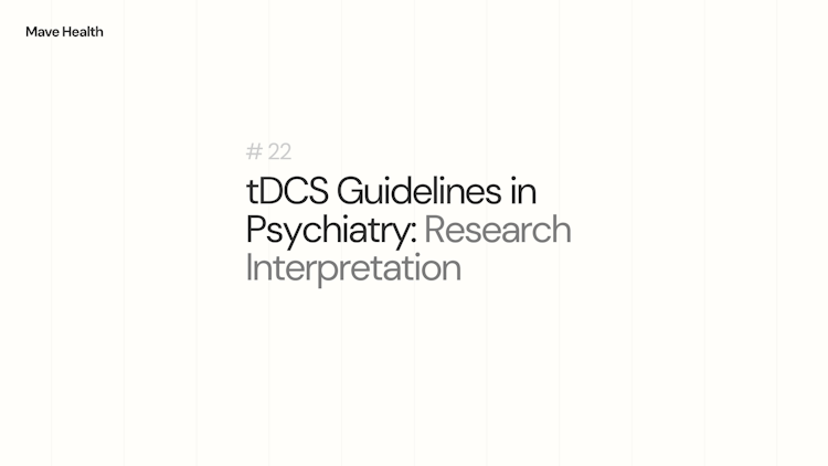 tDCS Guidelines in Psychiatry