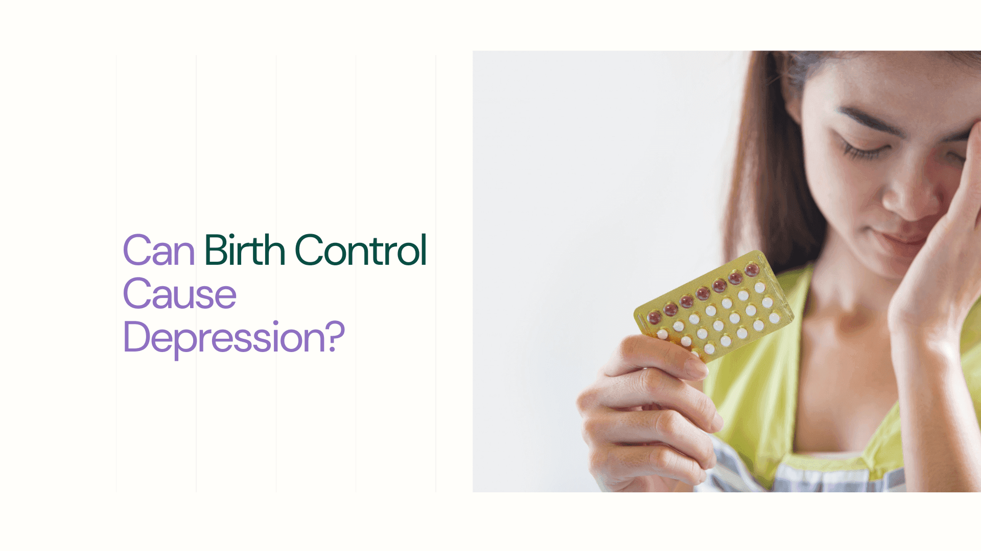 Woman hand holding a contraceptive panel prevent pregnancy- Can Birth Control Cause Depression?