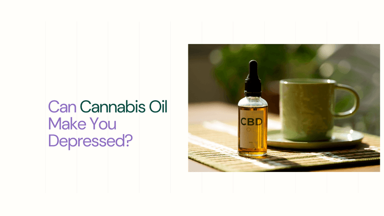 Close up on cbd oil bottle - Can Cannabis Oil Make You Depressed? 