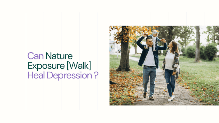 Young family with their small daughter in autumn park - Can Nature Exposure [Walk] Heal Depression?