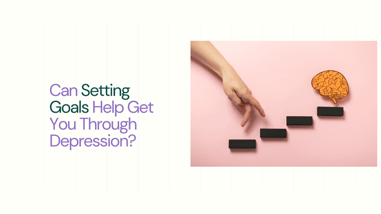 wooden pieces and paper brain - Can Setting Goals Help Get You Through Depression?