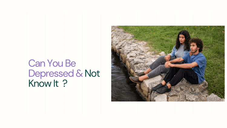 Sad couple sitting together outdoors - Can You Be Depressed And Not Know It?