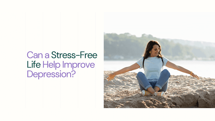 Front view of woman on beach enjoying life stress free in sand this is how depression is cured by eliminating stress 