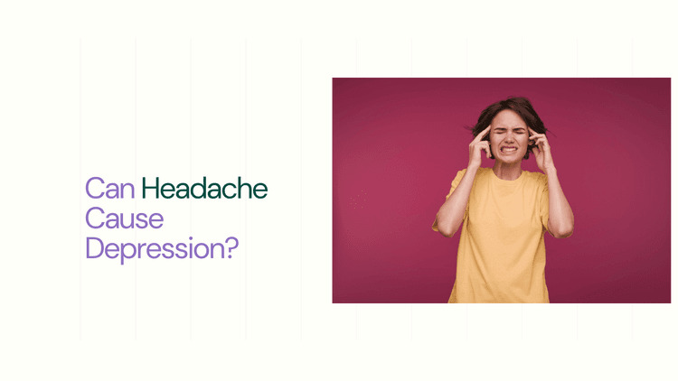 young woman having a headache - Can Depression Cause Headaches?