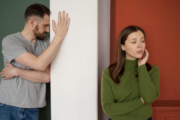 Couple having communication problems and leading to separation anxiety