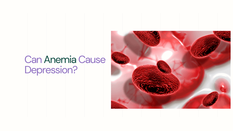 3d render of blood cells on abstract background - Can Anemia Cause Depression?