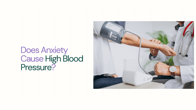 physician with patient measuring blood pressure - Does Anxiety Cause High Blood Pressure?​